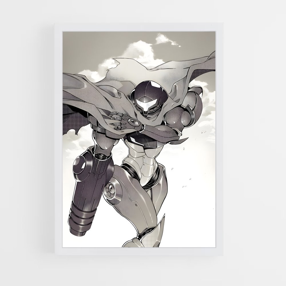 Poster Samus Aran: Armure et Énergie – affiche Metroid (vue 3)